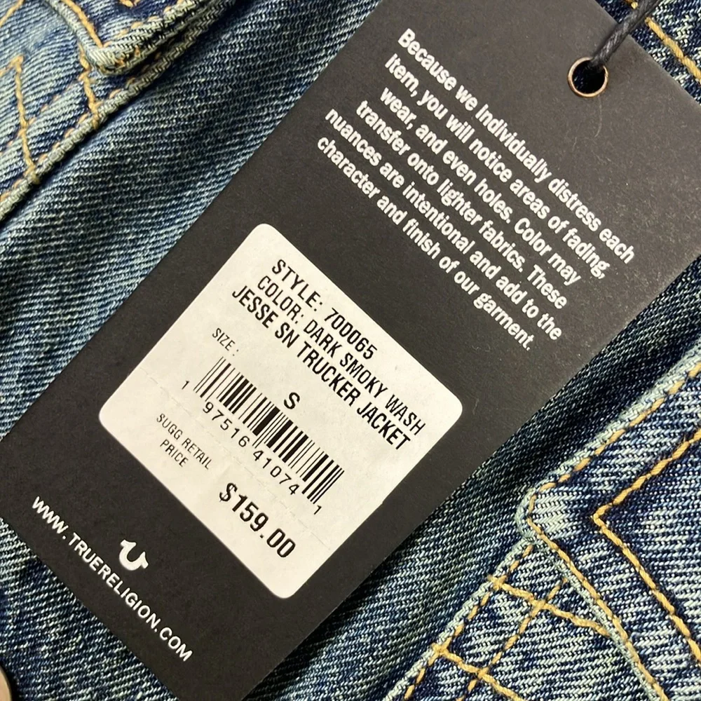 True Religion Jesse Trucker Jacket Denim Men's NWT